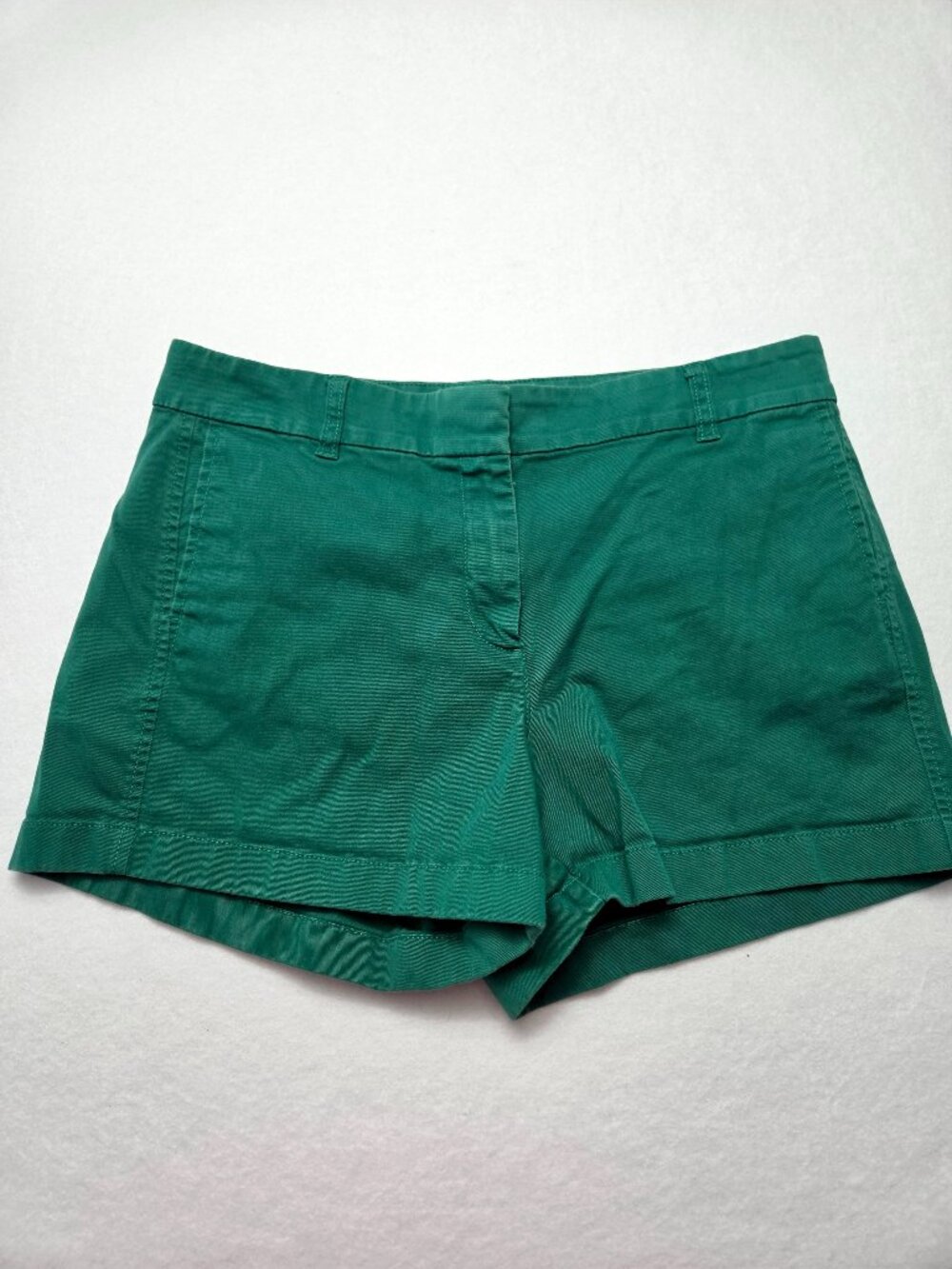 J.Crew Chino Women's Green Stretch Chino Shorts Size 10